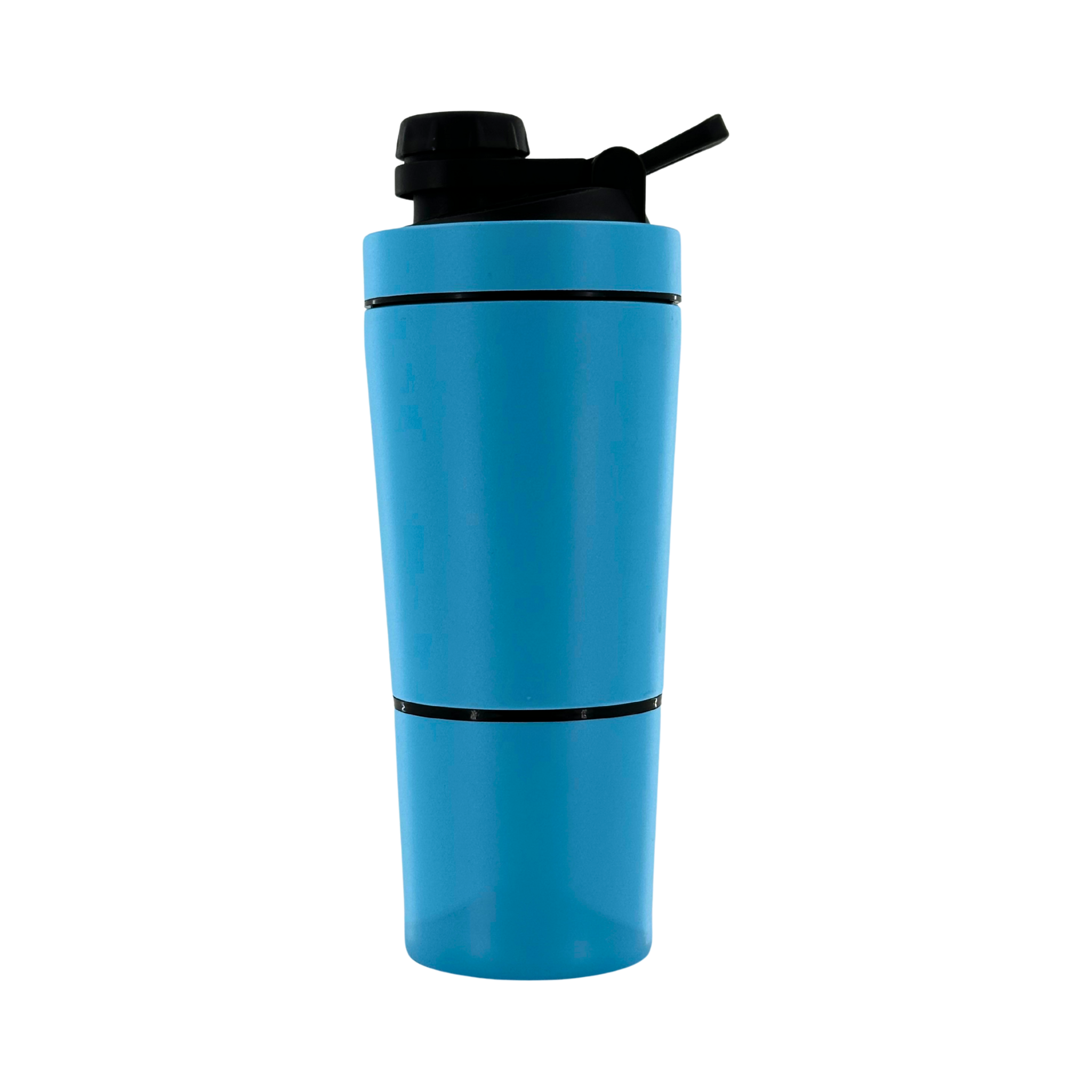 Premium Stainless Steel Protein Shaker Bottle with Storage Compartment